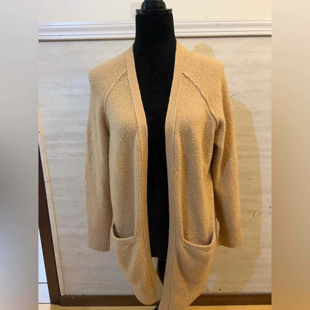 Lucky Brand Camel Open-Front Women's Sweater Cardigan